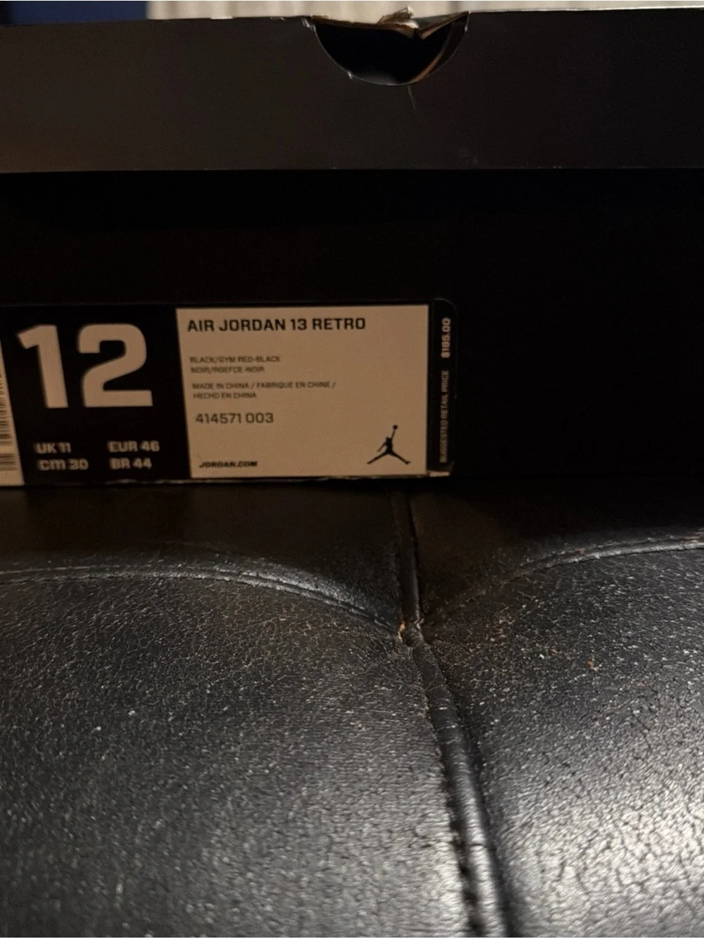 Mens Air Jordan 13 Dirty Bred Black Red sneaker